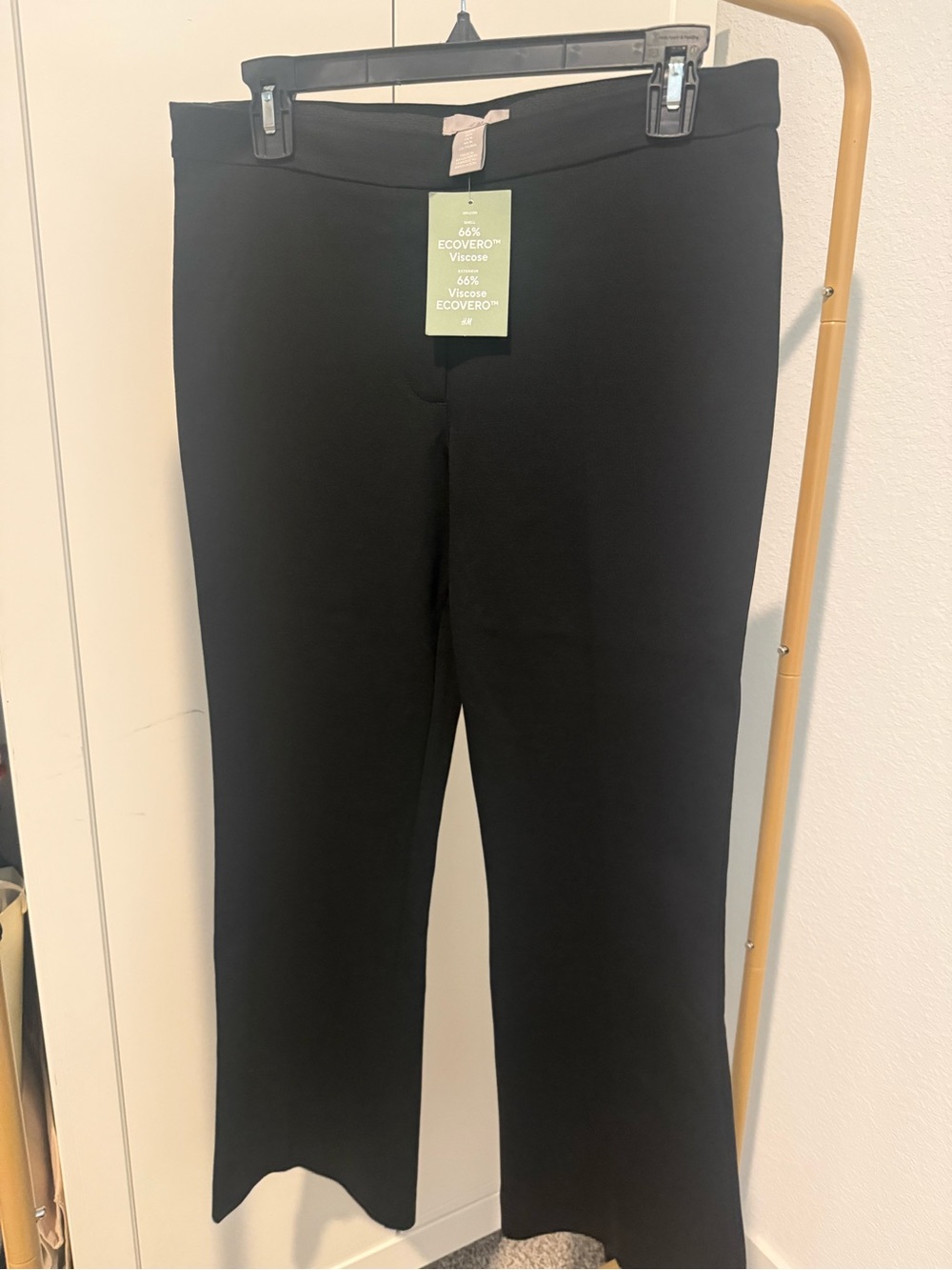 H&M Black Viscose Blend pants